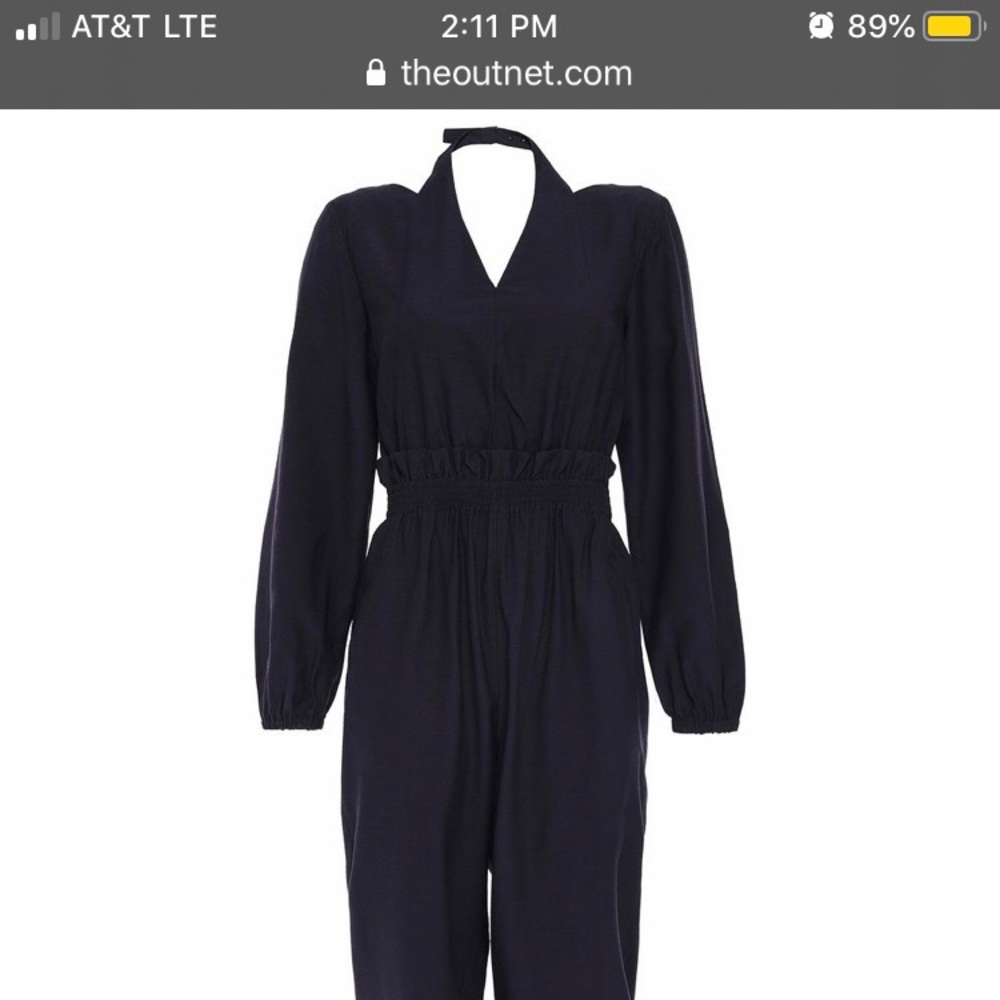 Tibi Twill Halter Neck Jumpsuit